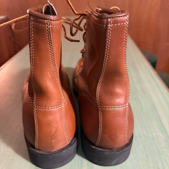 Vintage Mens Hytest Brown Leather Steel Toe Farm Chore Biker Boots Size 12 B main image 12